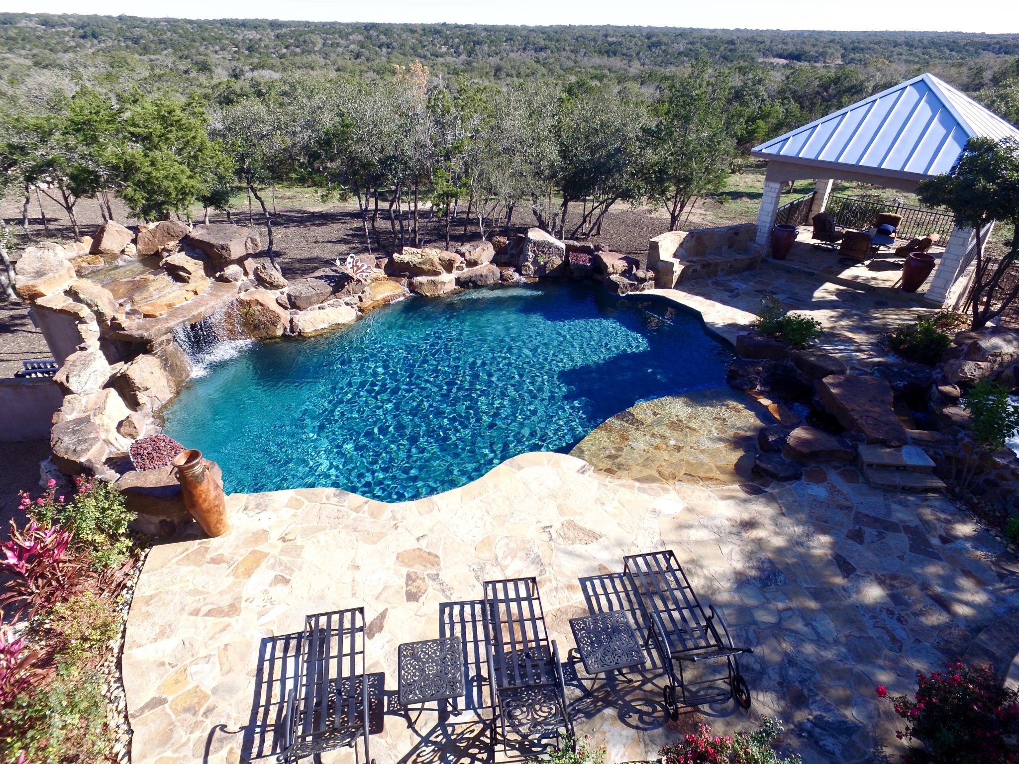 Pool with Large Water Feature